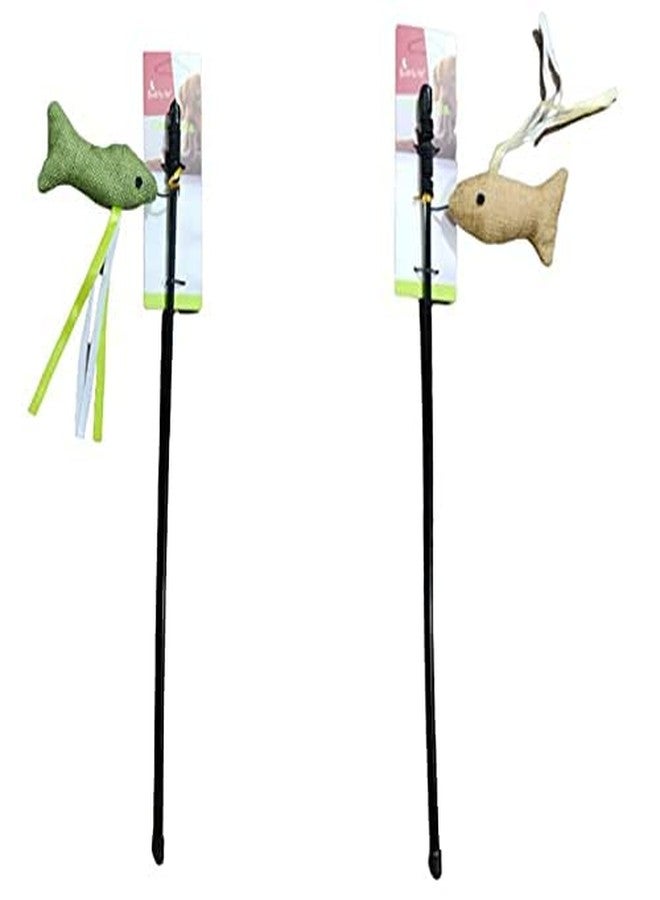 Pet Believe Pet Cat Feather Spring Stick Teaser Kitten Interactive Bell Rod Wand Playing Toy -1 Piece (Color May Vary) - Image 4